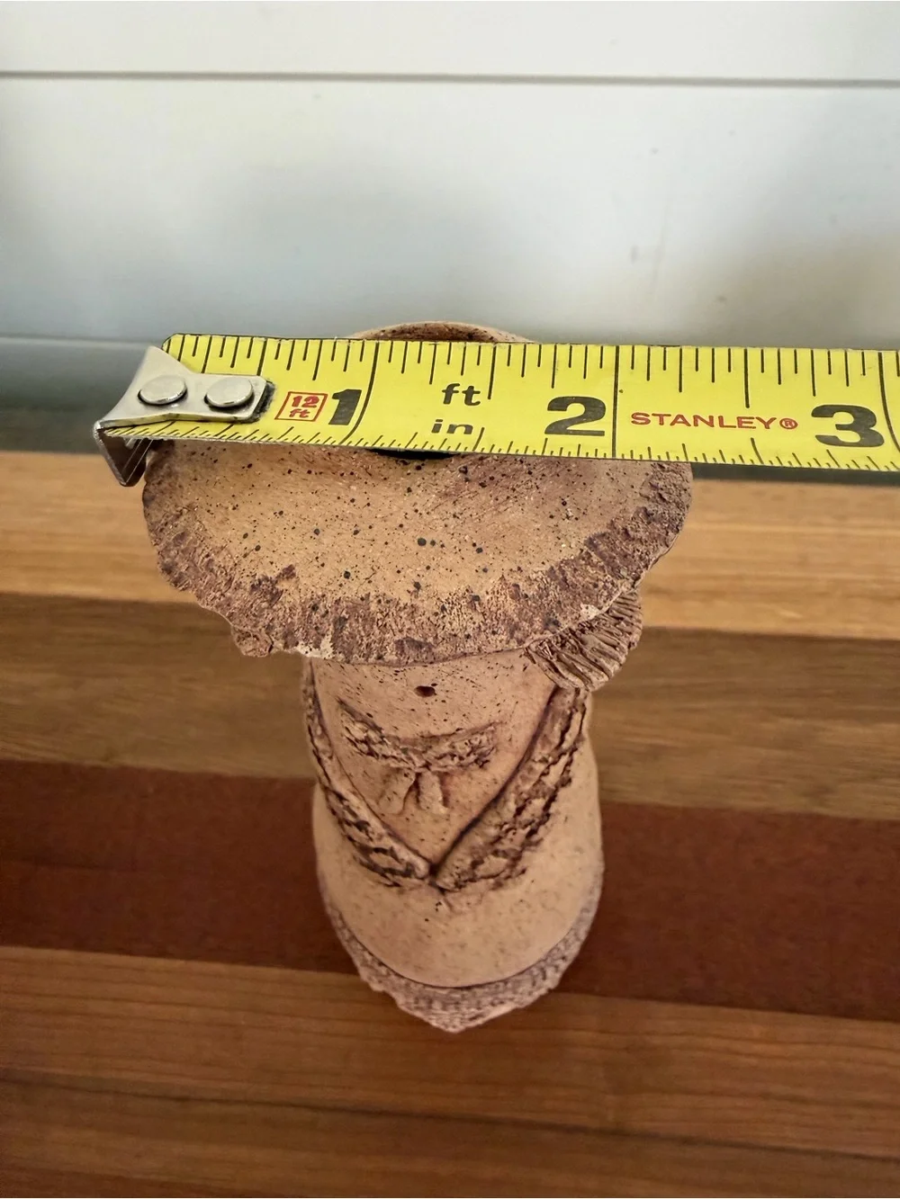 Vintage 1970s Pottery Girl Candle Holder Bud Vase